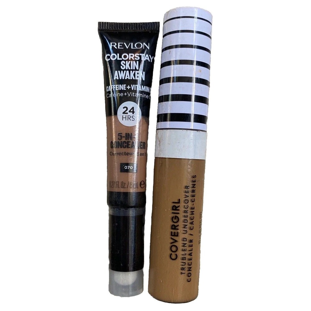 Revlon Colorstay Skin Awaken 070 Covergirl Trublend Golden Carmel Concealer Lot